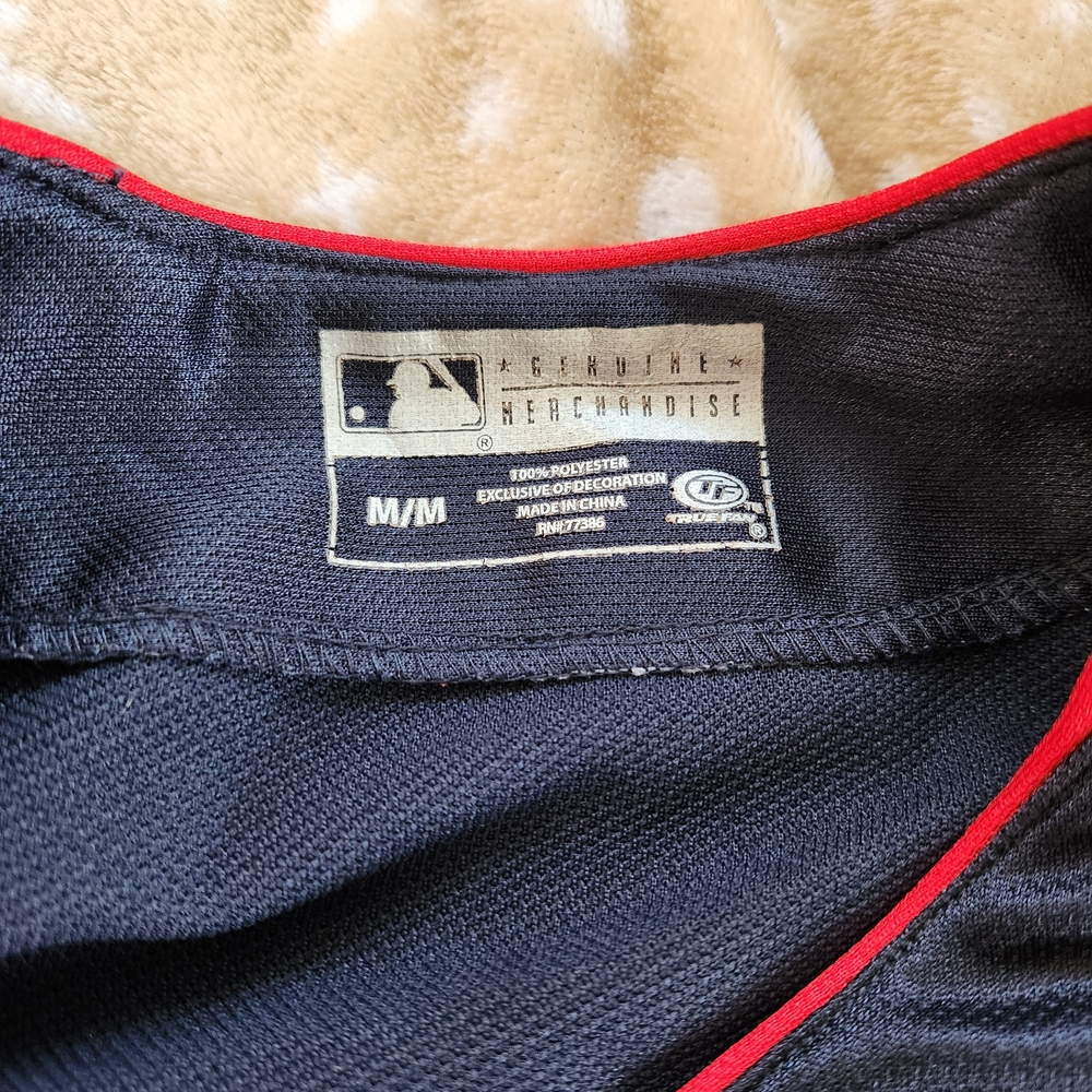 MLB Black Jersey with Red Trim
